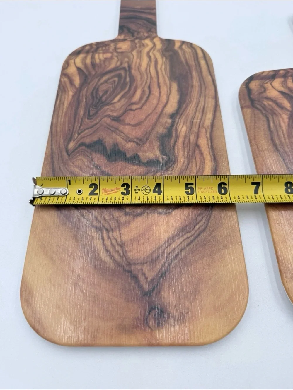 Set Of 2 American Metalcraft Serving Boards Farmhouse Decor Olive Wood